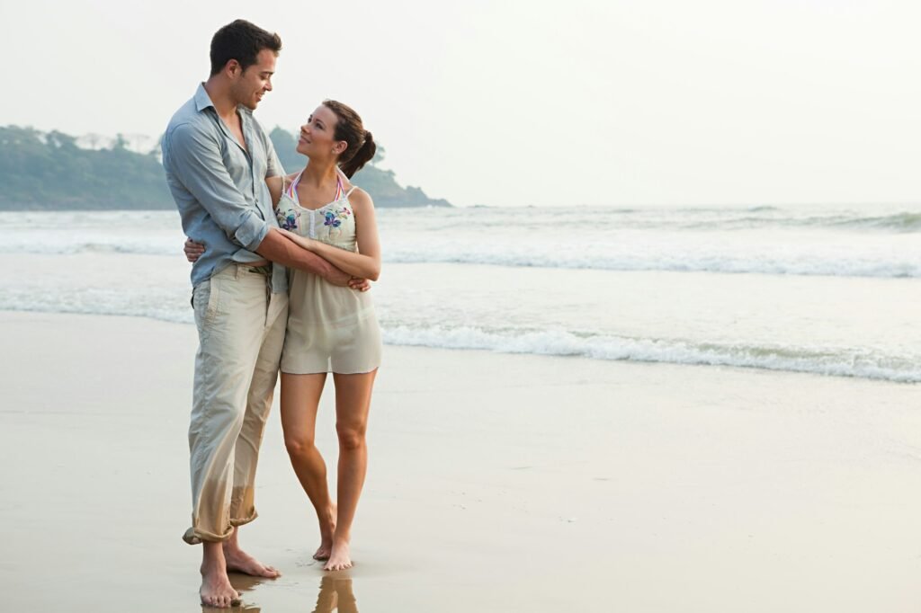 Couple by the ocean